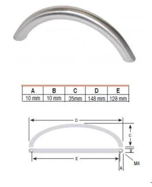 Greep RVS look 128 mm
