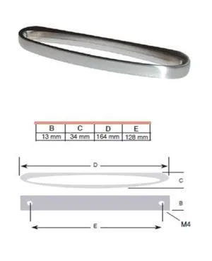 Greep RVS look 128 mm