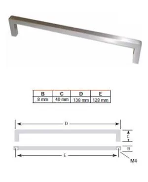 Greep RVS look 128 mm