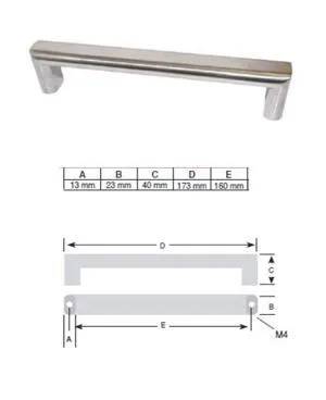 Greep RVS Look 160 mm