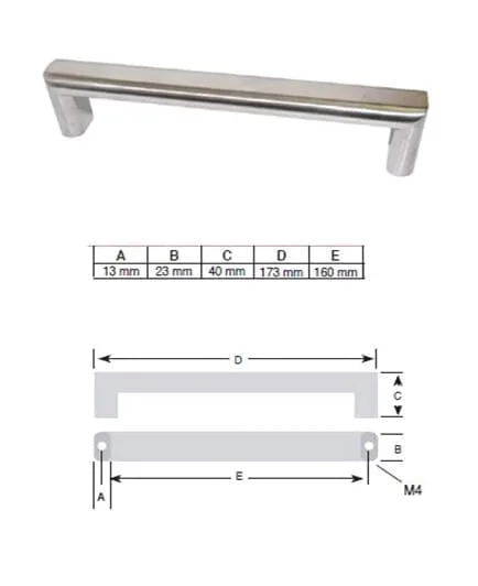 Greep RVS Look 160 mm