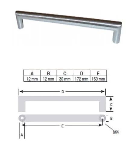 Greep RVS Look 160 mm
