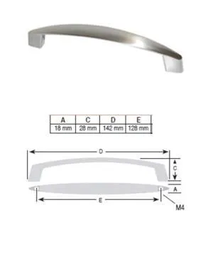 Greep RVS look 128 mm