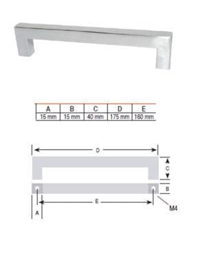 Greep RVS Look 160 mm