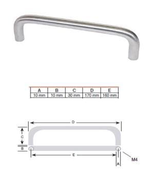 Greep RVS Look 160 mm