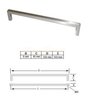 Greep RVS Look 160 mm