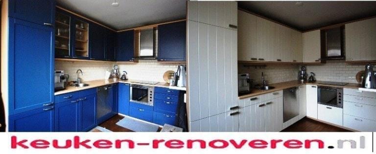 voor en na keukenrenovatie