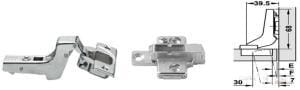Inliggende scharnier Blum CLIP top 110°-scharnier